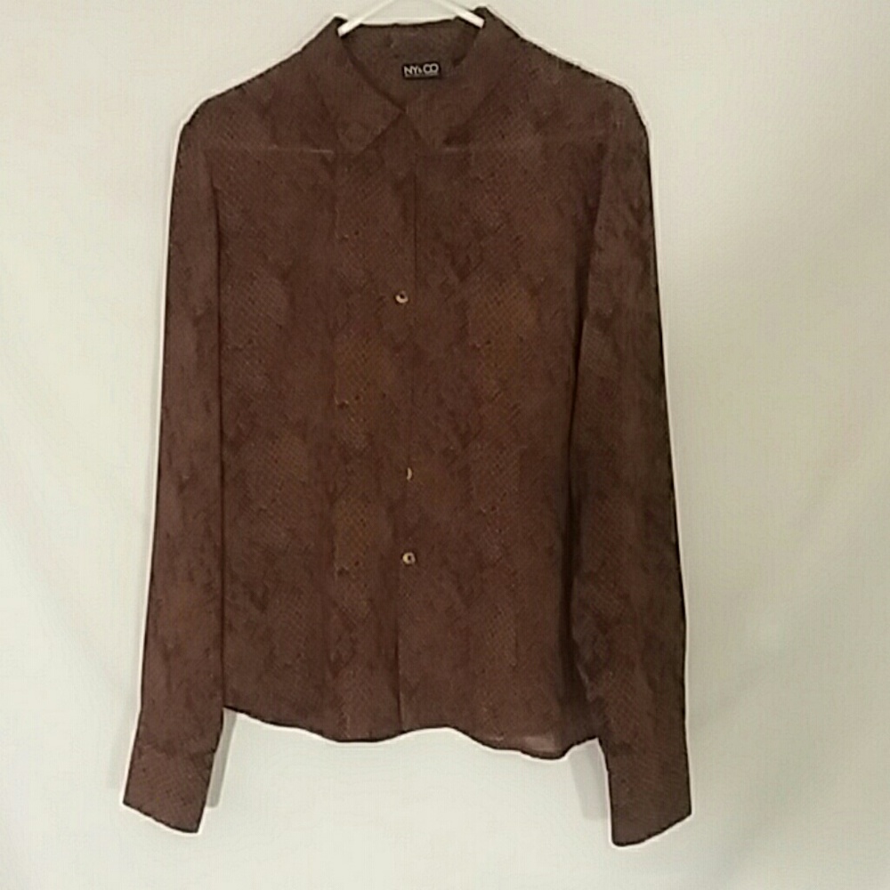 New York and Company Snake Skin print top
